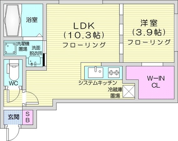 菊水駅 徒歩9分 3階の物件間取画像